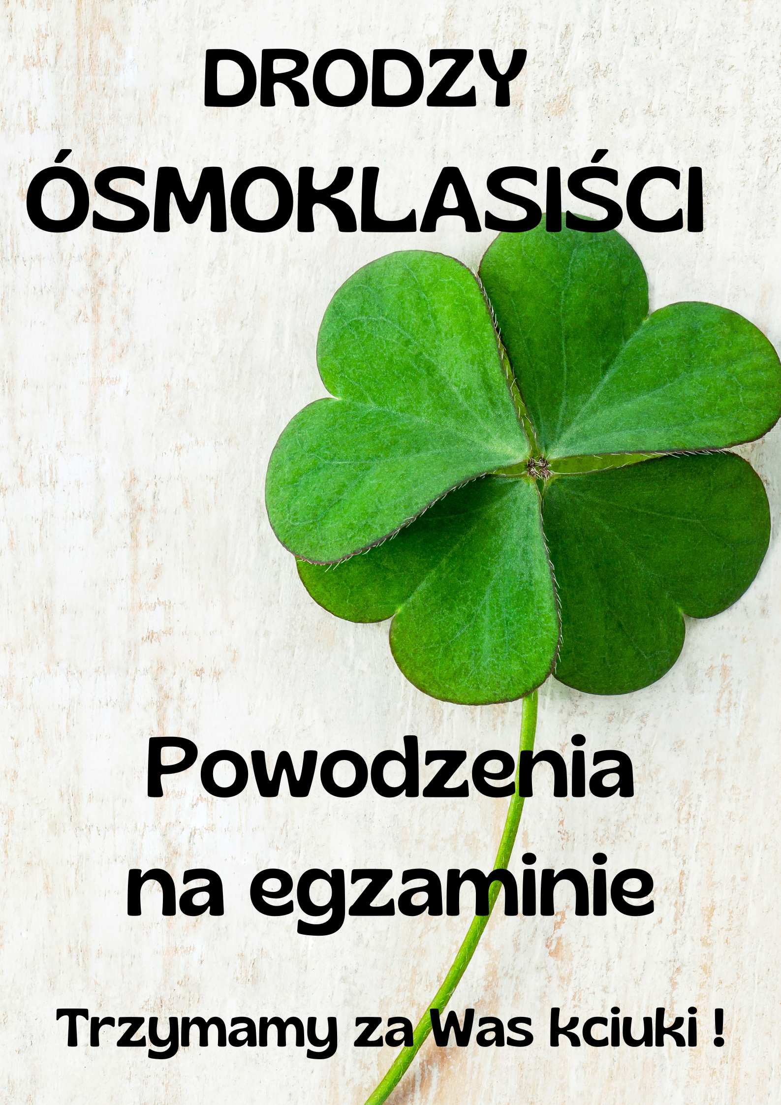 Powodzenia na egzaminie!