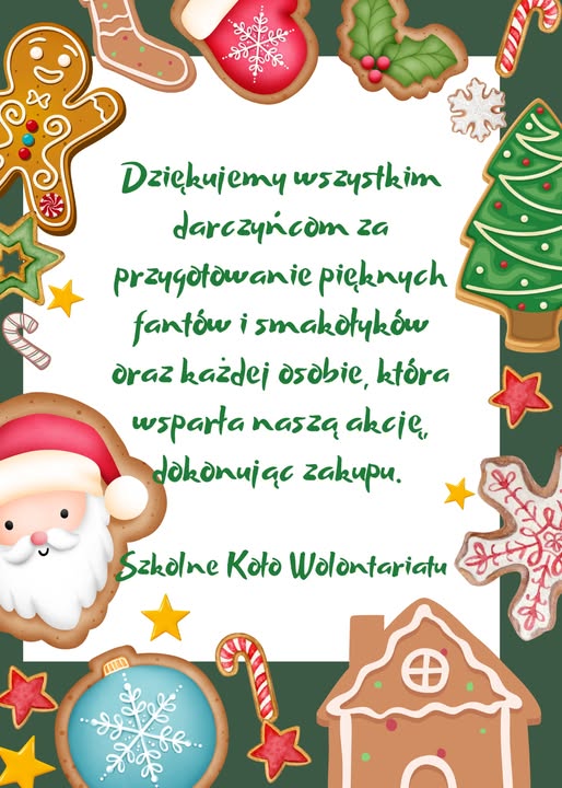 Dziękujemy za wsparcie Kiermaszu Świątecznego