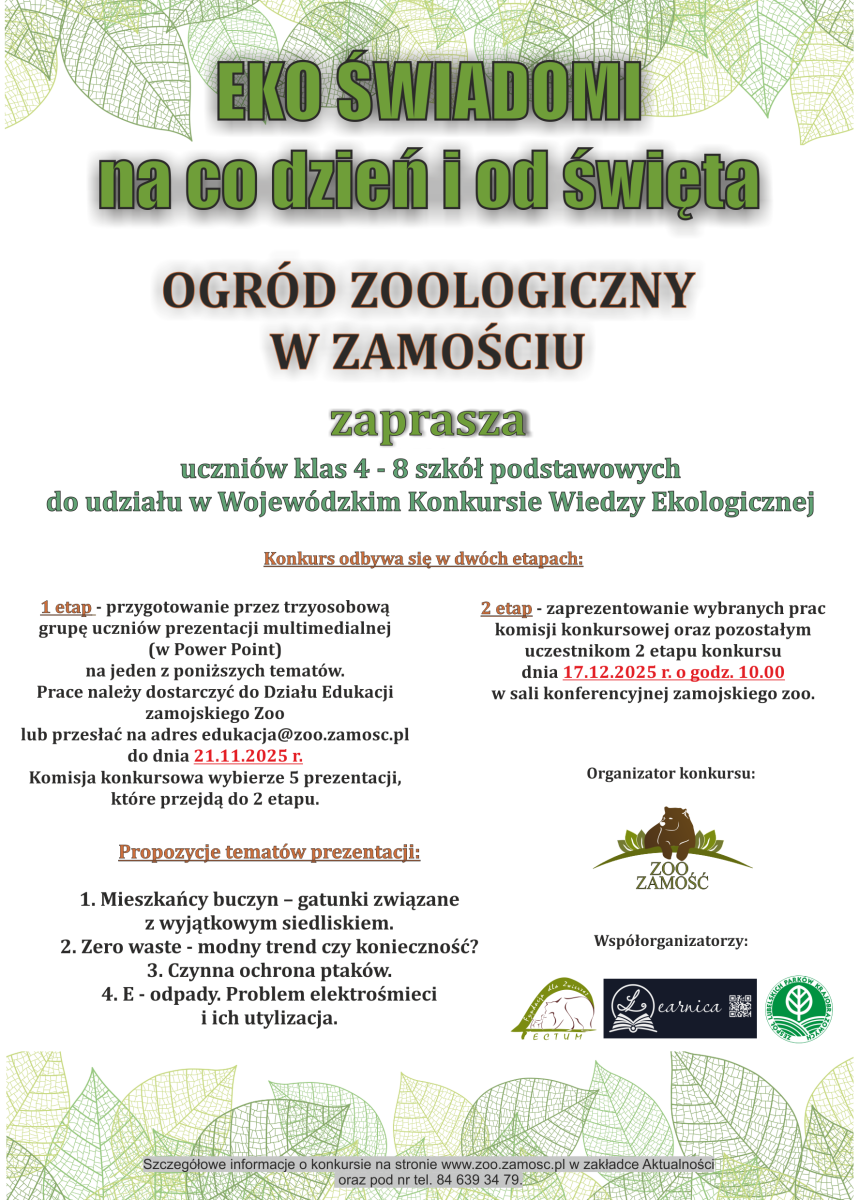 Sukces naszych uczniów w konkursie ekologicznym