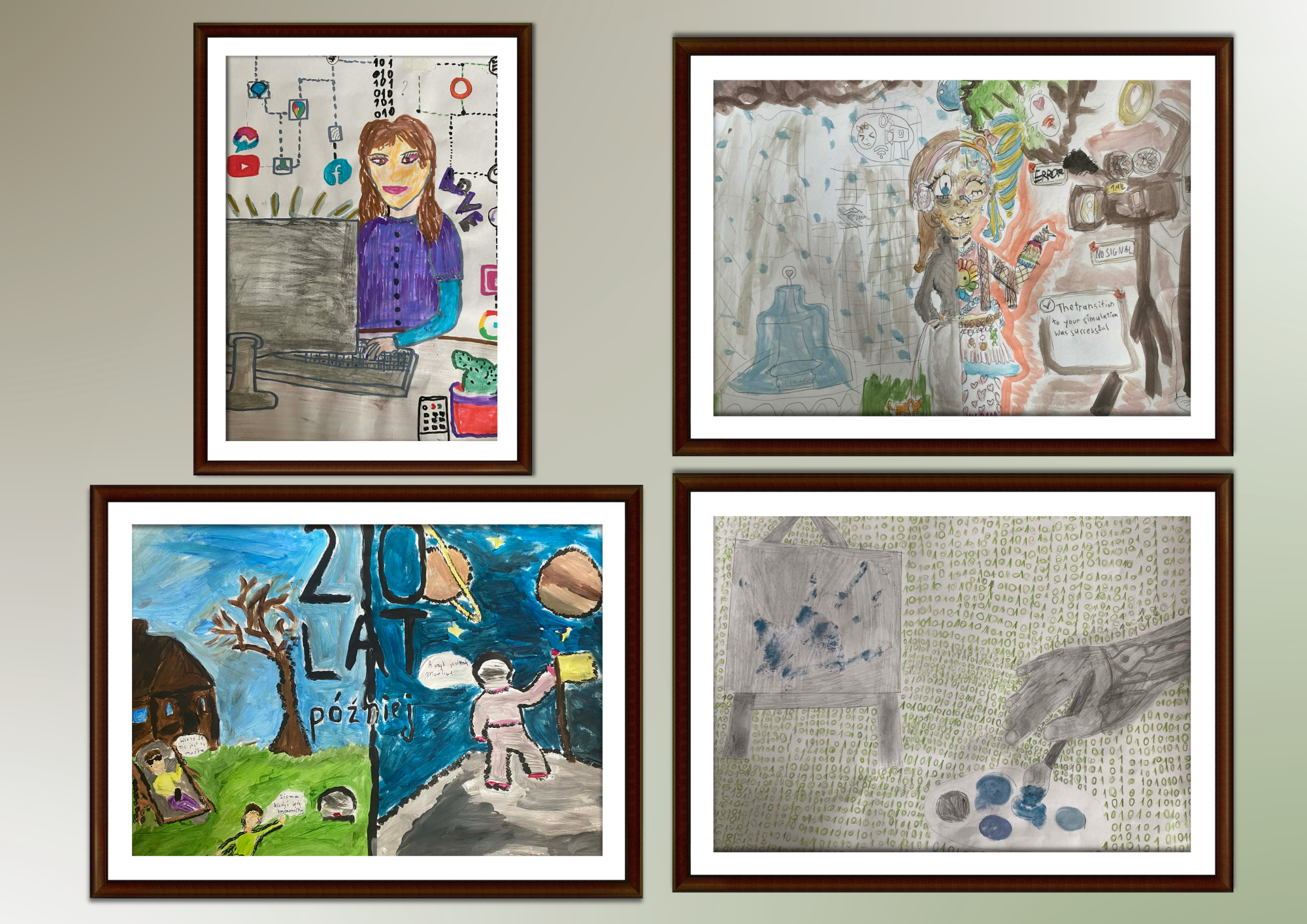 Udział naszych uczniów w konkursie „Informatyka ludzką ręką malowana”